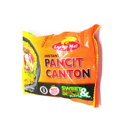필리핀 히트 상품 필리핀 잡채 pancit canton sweet spicy&flavor 80g