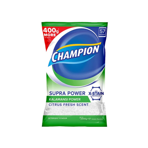 챔피온 Champion Supra Power Citrus Fresh Detergent Powder | 2kg