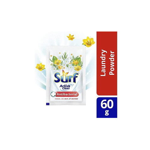 서프 Surf Antibacterial Laundry Powder Detergent 60G Sachet