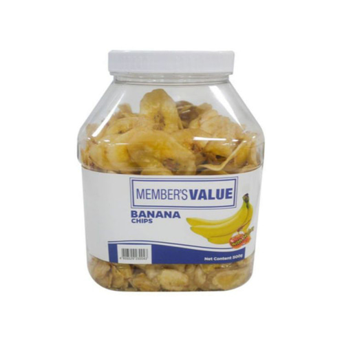 Members value banana chips with honey 600g