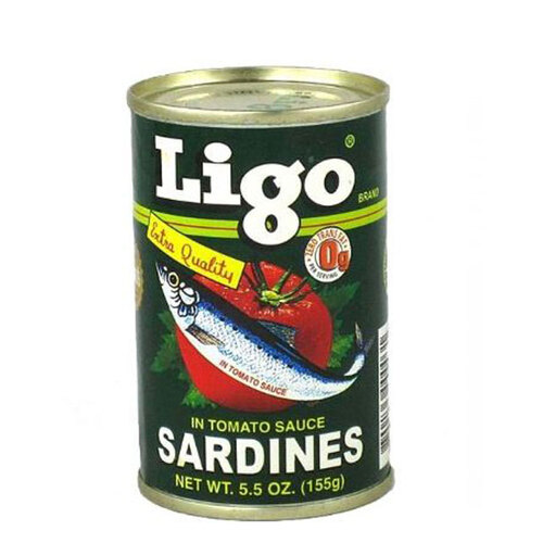필리핀 Ligo Sardines Tomato Sauce Easy Open Can 155G