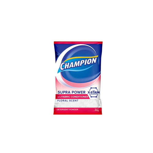 챔피온 Champion Supra Power With Fabric Conditioner Powder Detergent | 35g X 6s