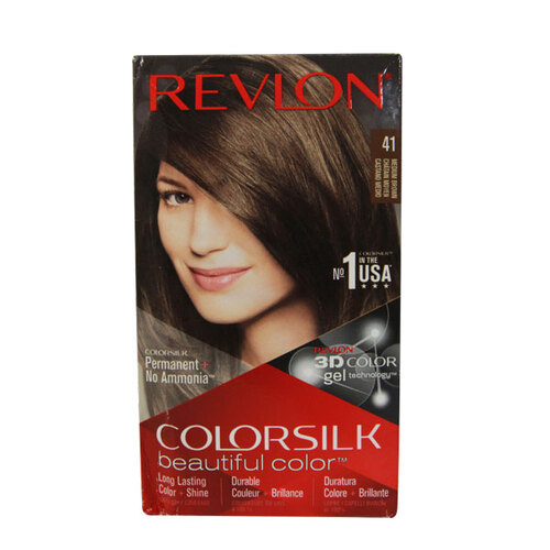 REVLON HAIR COLORANT COLORSILK MEDIUM BROWN #41