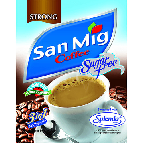 san mig coffee sugarfree strong 산미그 커피 슈가프리 스트롱 9gx10s
