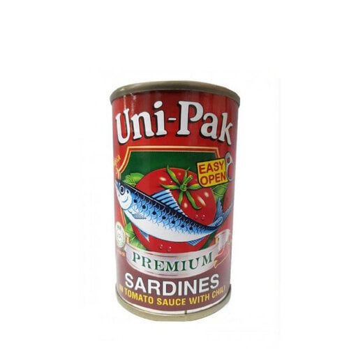 필리핀 Unipak Sardines In Tomato Sauce With Chili 155G