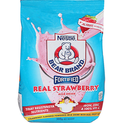 비어브랜드 Bear Brand Fortified Strawberry Milk Drink300g
