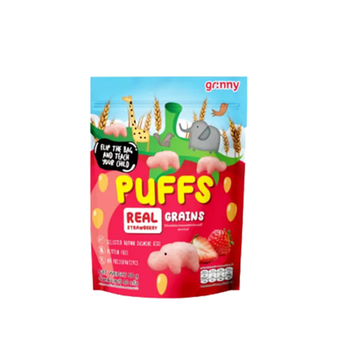 그리니 퍼프스 Grinny Puffs Grains Real Strawberry 60g