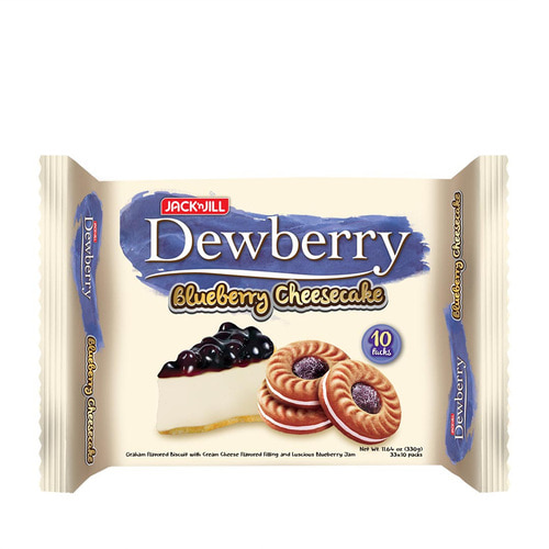 잭엔질 JacknJill Dewberry Blueberries Cheesecake 33g x 10
