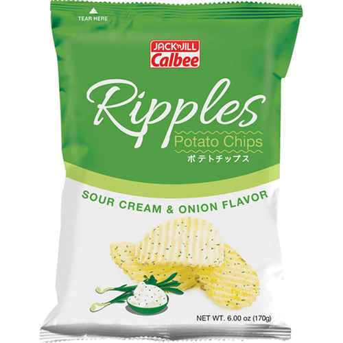 잭엔질 JacknJill calbee ripples sour cream&onion 170g