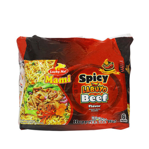 LUCKY ME INSTANT MAMI NOODLES SPICY HOT BEEF 50g X 6