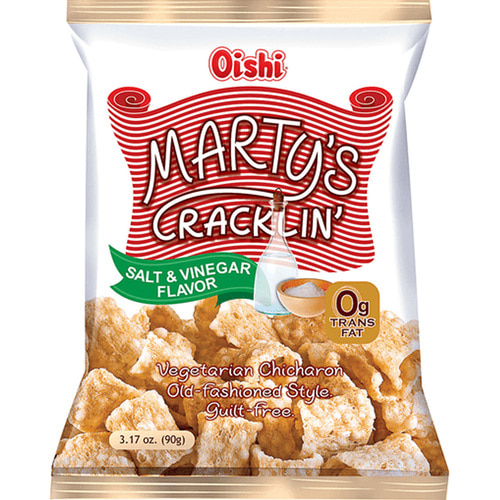 oishi martys cracklin salt&vinegar 오이시 마티스 salt vinegar 90g