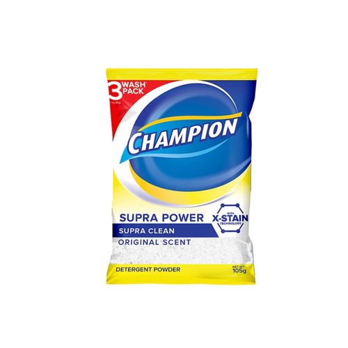 챔피온 Champion Original Supra Clean Detergent Powder | 105g x 6s