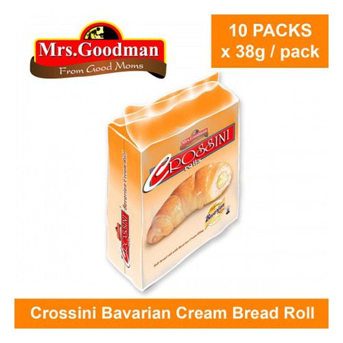 미세스 굿맨 크로아상 Mrs. Goodman Crossini Rolls Bavarian Cream 38g x 10S