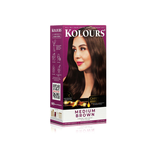 콜러 헤어 Kolours hair dye medium brown 120ml