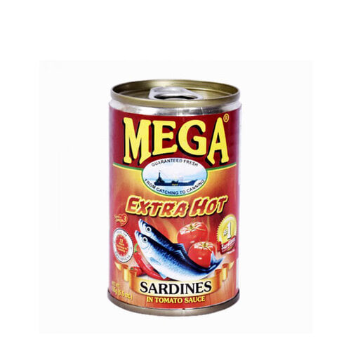 필리핀 Mega Sardines Extra Hot 155g (Easy Open Can)