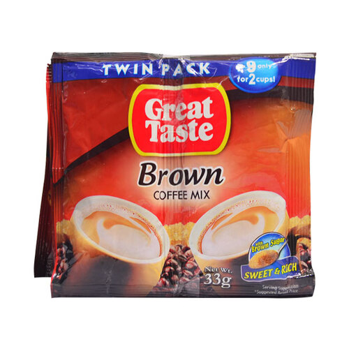 필리핀 인스턴트 커피 Great Taste Brown Twin Pack 33gx5s