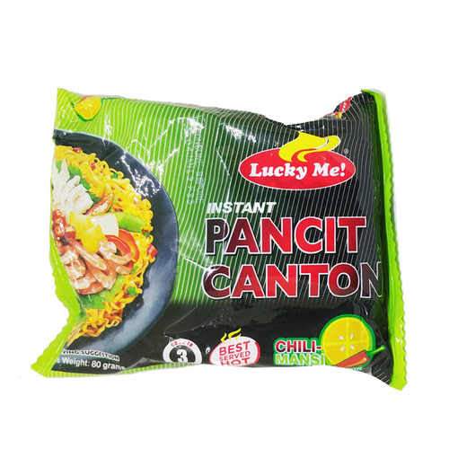 필리핀 히트 상품 필리핀 잡채 pancit canton chili-mans 80g