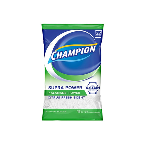 챔피온 Champion Supra Clean Citrus Fresh Detergent Powder | 800g