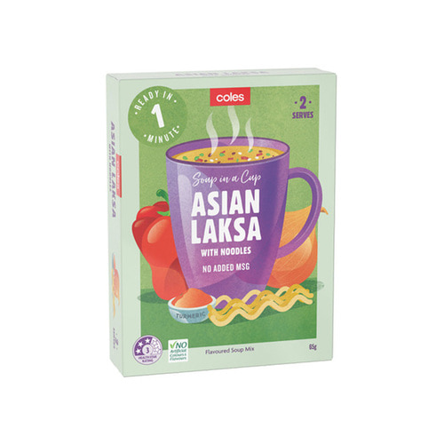 Coles Asian laksa soup 65g