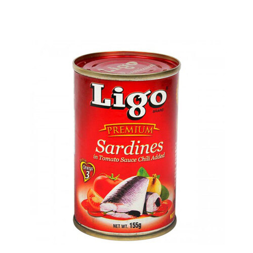 필리핀 Ligo Premium Sardines Tomato Sauce With Chili 155G