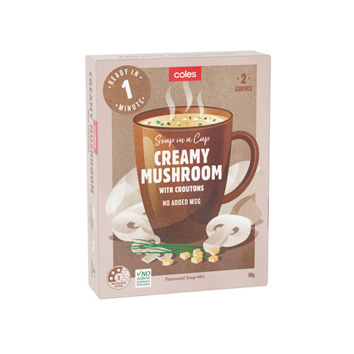 Coles creamy mushroom soup 60g