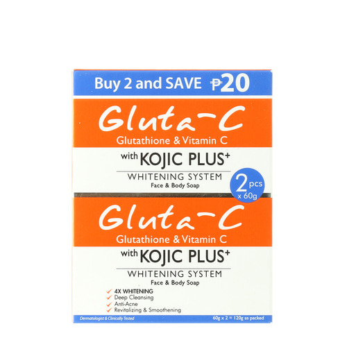 글루타 Gluta C kojic plus whitening system 60g x 2