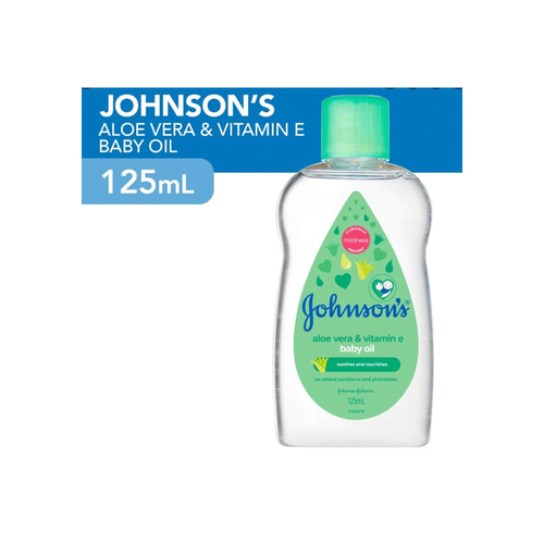 존슨즈 알로에베라 비타민 베이비 오일 Johnson's Aloe Vera & Vitamin E Baby Oil | 125ml