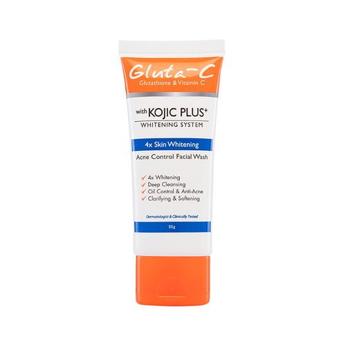글루타 Gluta C W/Kojic+Acne control facial wash 50g
