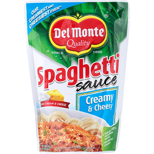 Del Monte Spaghetti Sauce Creamy & Cheesy 델몬트 스파게티 소스 크리미엔치즈 500g