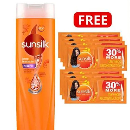 썬실크 Sunsilk damage reconstrctn 180ml + 13ml x 7s