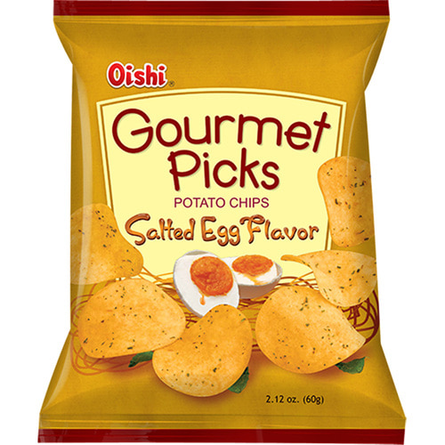 오이쉬 Oishi Potato chips gourmet picks salted egg 60g