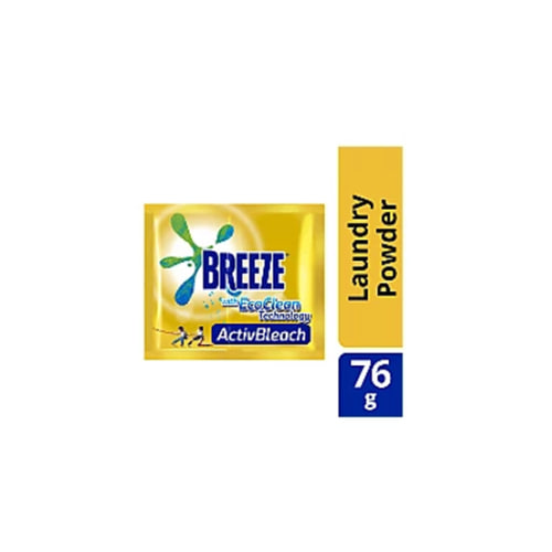 브리즈 Breeze Powder Detergent Activbleach With Powercare Technology | 70g Sachet