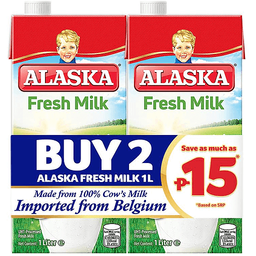 Alaska Fresh Milk (Buy 2 Save ₱15) | 1L x 2s
