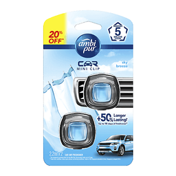 Ambi Pur Car Mini Clip Sky Breeze | 2ml x 2s