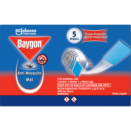Baygon Mat Anti-Dengue Mosquitoes Starter Pack | 5s