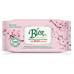 Blest Natural Cleansing Wipes Cherry Blossom | 80s
