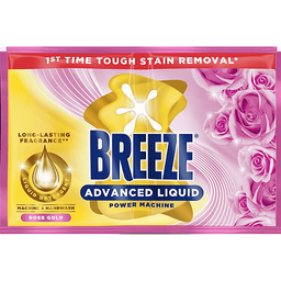 Breeze Liquid Detergent Power Machine with Rose Gold Perfume Sachet | 58g