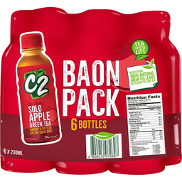 C2 Green Tea Apple Baon Pack | 230ml x 6s