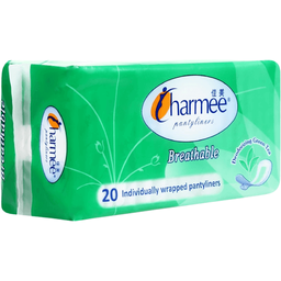 Charmee Breathable Pantyliner Deodorizing Green Tea | 20s