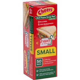 Cheers Multi-Purpose Storage Bags Double Seal Small | 50 bags