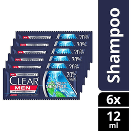 Clear Men Anti Dandruff Shampoo Cool Sport Menthol | 12ml