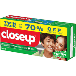 Close Up Anti-Bacterial Toothpaste Menthol Fresh | 120g x 2s