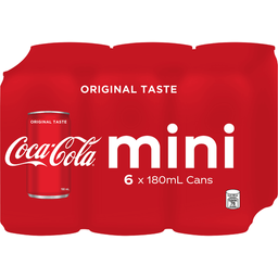 Coca-Cola Original Mini Cans | 180ml x 6s