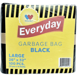Everyday Garbage Bag Black Large (26"x32") | 100s