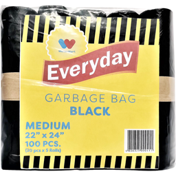 Everyday Garbage Bag Black Medium (22"x24") | 100s