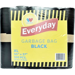 Everyday Garbage Bag Black XL (30"x37") | 100s