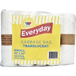 Everyday Garbage Bag Translucent Small (18"x20") | 100s