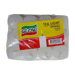 Glow Tea Light Esperma Candle | 12s