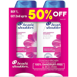 Head & Shoulders Shampoo Smooth & Silky | 170ml (Buy 1 Get 1 at 50% Off)