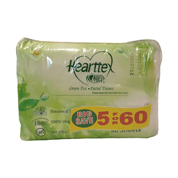 Hearttex Green Tea Facial Tissues 2 Ply | 5s